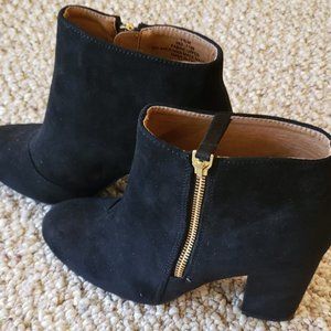 Black suede ankle boot